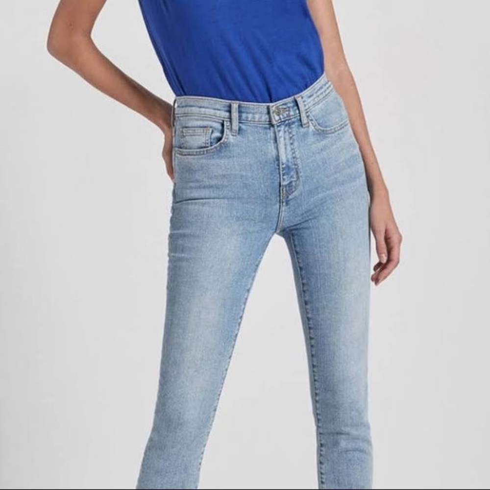 Current Elliot High Waisted Stiletto Ankle Jeans Light Wash Sz 24